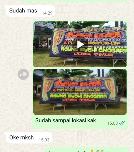 Pengiriman Papan Bunga Sembukan Sidoharjo